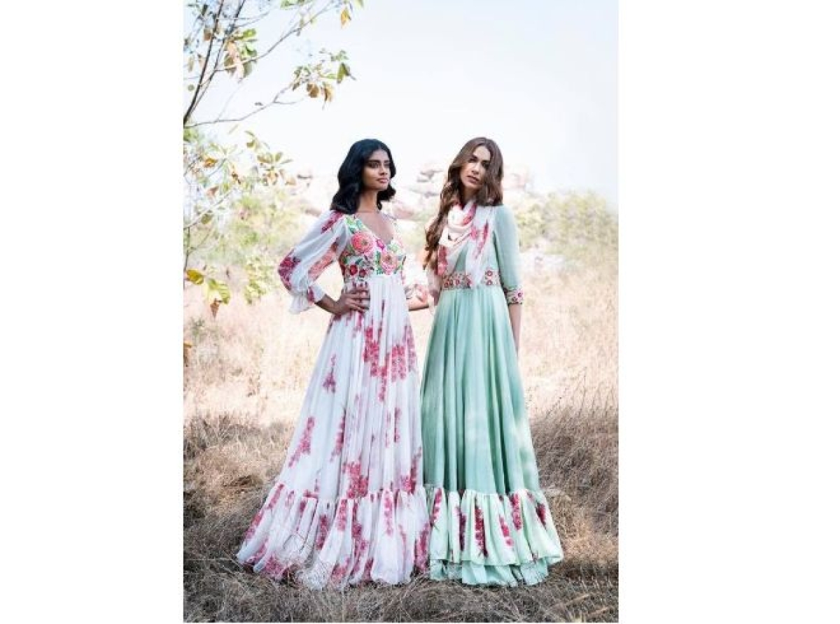 Fusion Fashion Contemporary IndoWestern Dress with Traditional  Embellishments | MUSE AI
